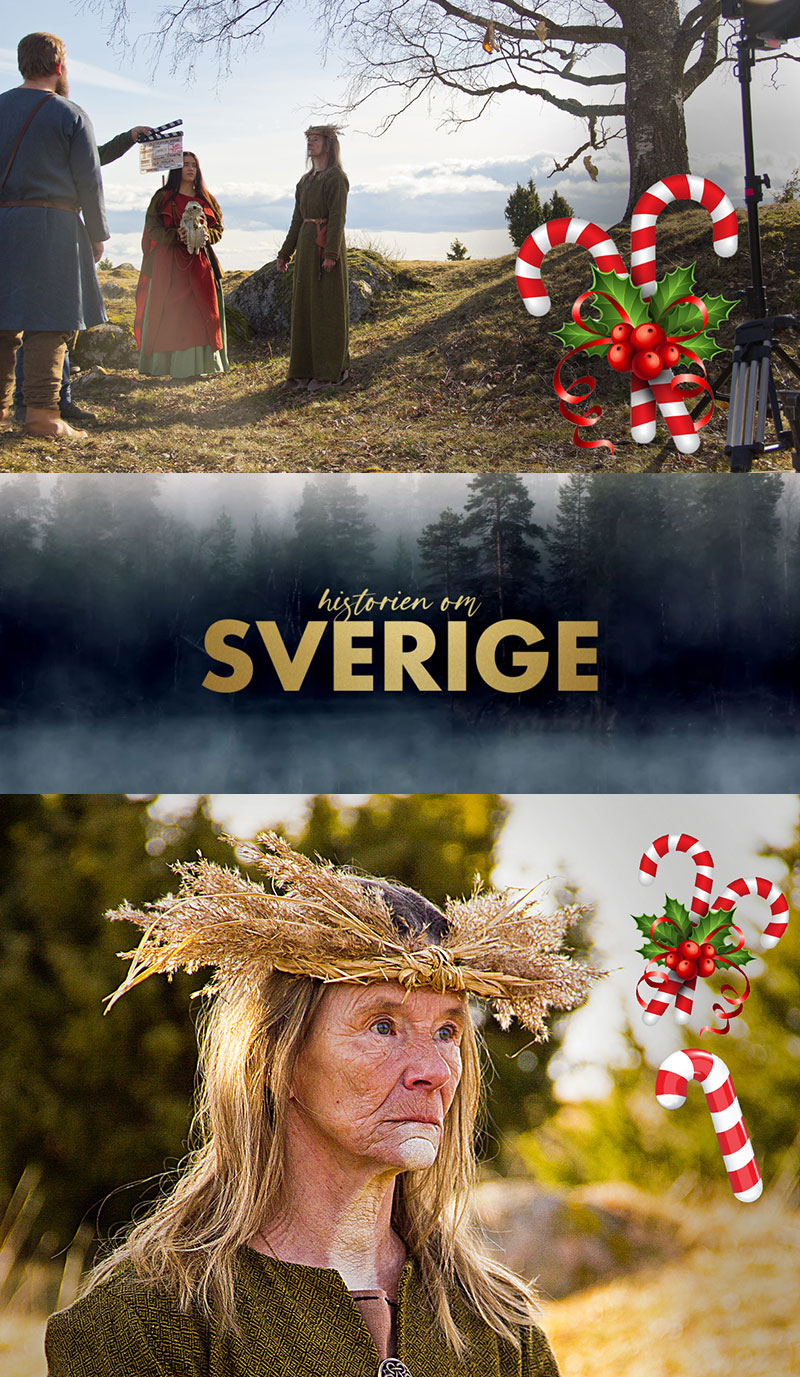 Från inspelningen av SVTs nya dokumentärserie "Historien om Sverige"
